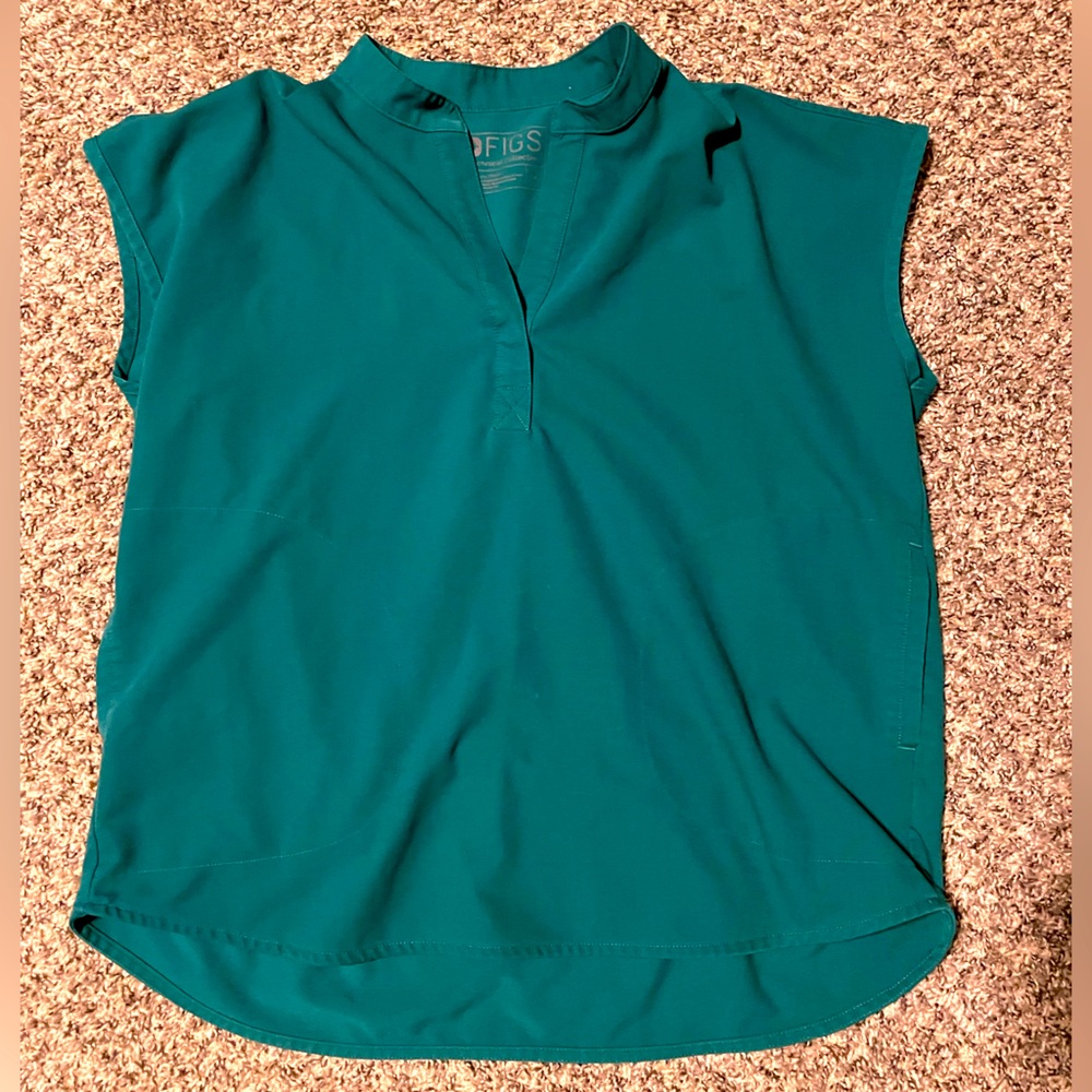 Figs Hunter Green Rafaela Top